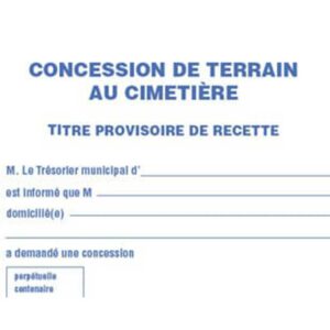 Réservation de concession